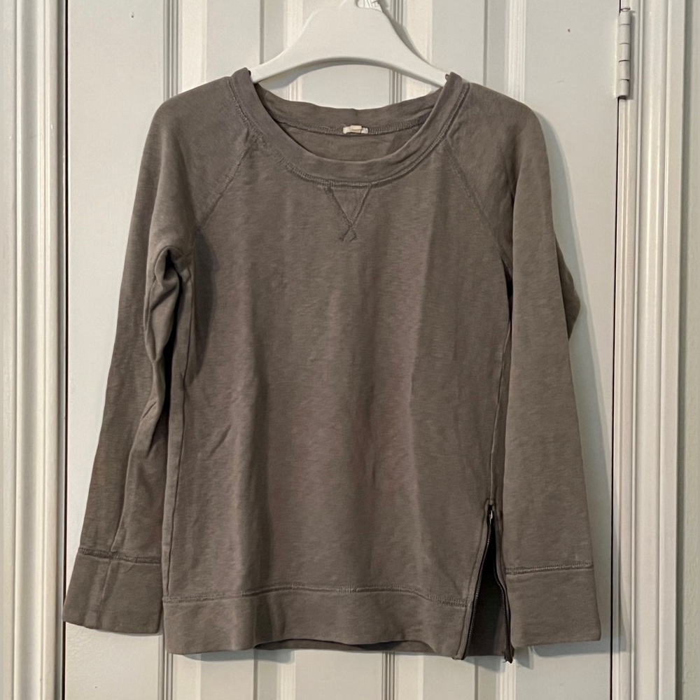 J. Crew Sweatshirt with Side Zipper Detail